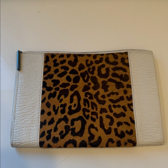 3.1 Phillip Lim Handbags - Women’s Philip Lim 3.1 Leopard Print Clutch with Cream Accents
